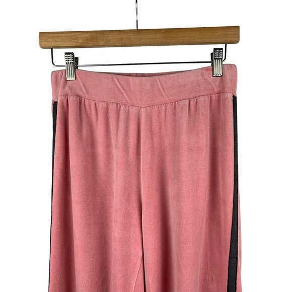 Pink Velour Track Pants With Side Stripe By N.Y.L. Small - Picture 3 of 4